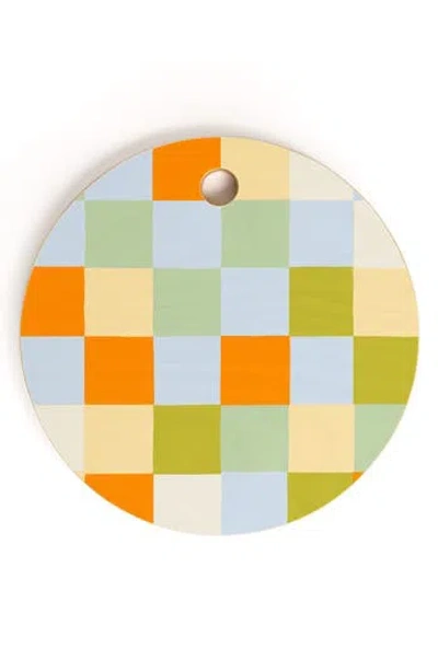 Deny Designs Tiles Iii Checkered Cutting Board In Multi