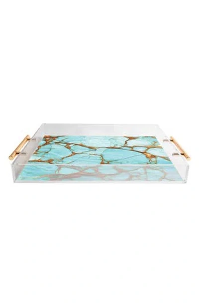 Deny Designs Turquoise Print Tray