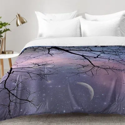 Deny Designs Twinkle Twinkle Comforter Set In Purple,black