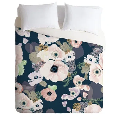 Deny Designs Une Femme Single Duvet Cover In Pink,navy