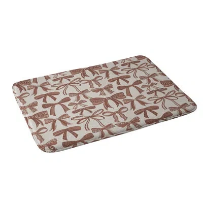 Deny Designs Valentina Ramos Bows Mocha Mousse Memory Foam Bath Mat