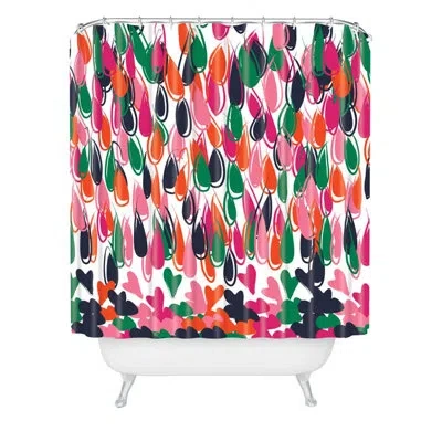 Deny Designs Vy La Raining Love Shower Curtain Single + Hooks