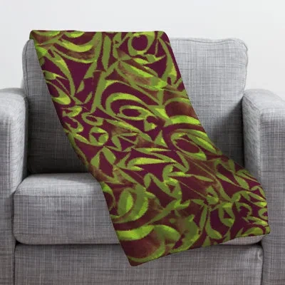Deny Designs Wagner Campelo Abstract Garden Throw In Brown Abstract Garden 2