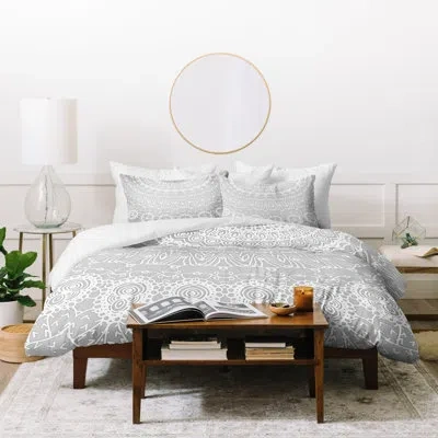 Deny Designs Waiting For You Duvet Cover Set In Gray