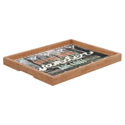 Deny Designs Wander Ottoman/coffee Table Tray In Gray