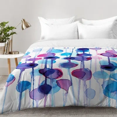 Deny Designs Watercolor Comforter Set In Purple,blue