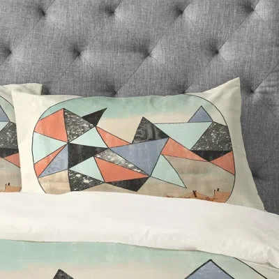 Deny Designs Wesley Bird Dry Spell Pillowcase In Blue;black;beige