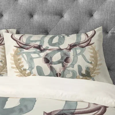 Deny Designs Wesley Bird Hot For You Pillowcase In Beige