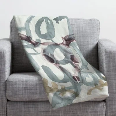 Deny Designs Wesley Bird Hot For You Throw In Blue;yellow