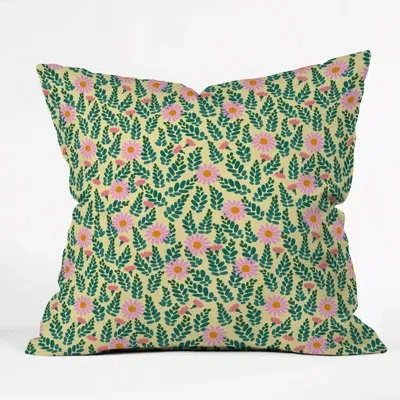 Deny Designs Wild Daisies Indoor/outdoor Throw Pillow