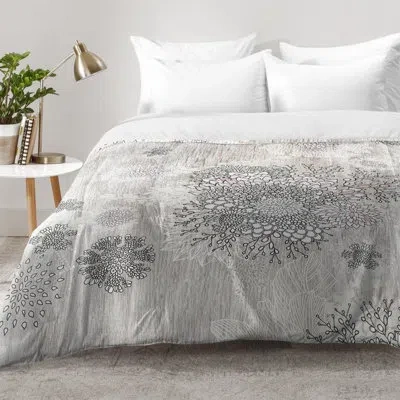 Deny Designs Winter Latte Comforter Set In Gray