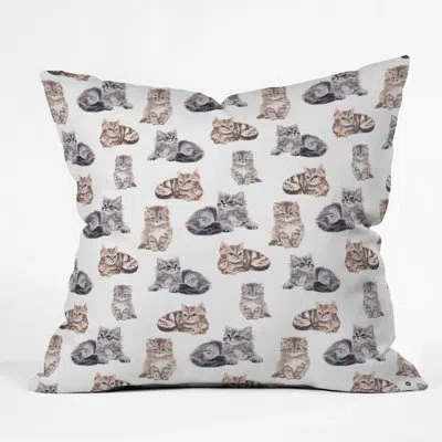 Deny Designs Wonder Forest Smitten Kittens Indoor/outdoor Throw Pillow