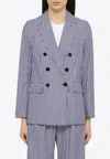 DEPARTMENT 5 ARI DOUBLE-BREASTED STRIPED BLAZER