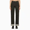 Department Five Logo-patch High-waist Jeans In Black