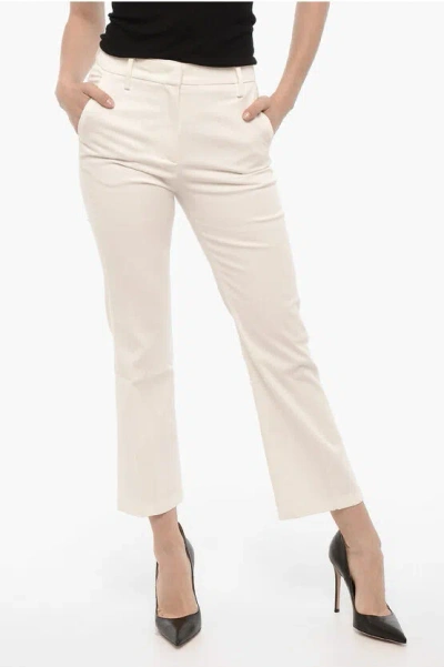 Department Five Belt Loops Twill Jet Trousers In White
