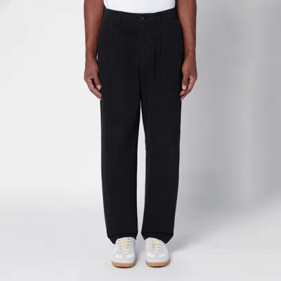 Department Five Black Cotton Trousers