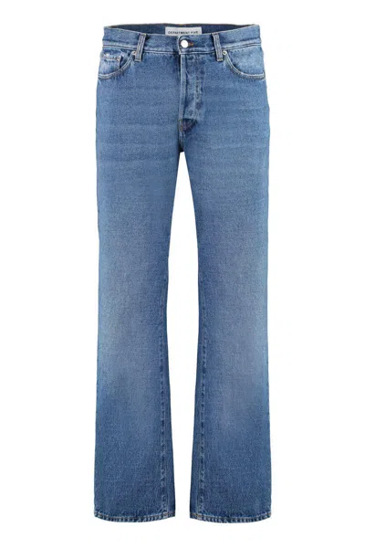 Department Five Department 5 Bowl Jeans 5-pocket Straight-leg Jeans In Blue