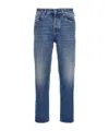 Department Five Straight Leg Stonewashed Denim Jeans With Classic Fit In Blue