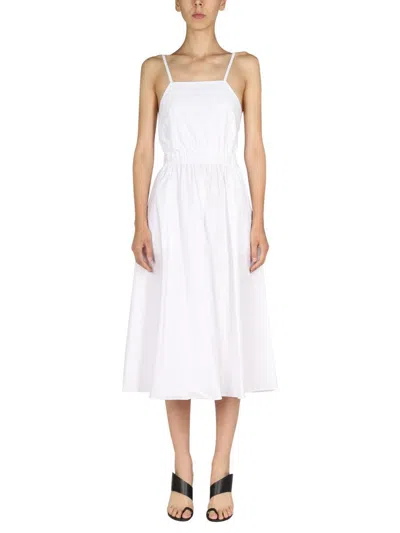 Department 5 Woman Midi Dress White Size 8 Cotton