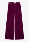 Department Five Department 5 Purple Corduroy Palazzo Trousers In Purple