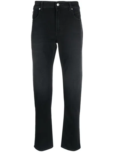 Department Five Corkey Mid-rise Slim-cut Jeans In Black
