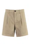 Department Five Logo-patch Bermuda Shorts In Beige