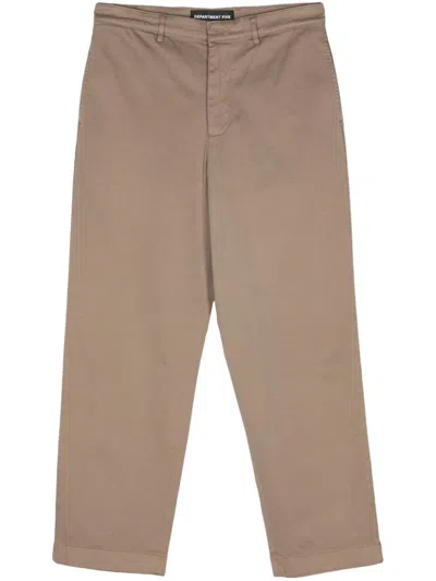 Department Five Cotton Chinos In Brown
