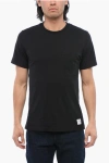 Department Five Cotton Gars Crew-neck T-shirt With Breast Pocket In Black