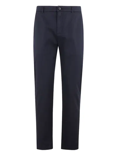 Department Five Prince Chino Slim Crop Piquet In Blu Navy
