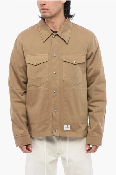 Department 5 Cotton Twill Dragon Utility Overshirt With Snap Buttons
