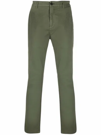 Department Five Cropped Chino Trousers In Green