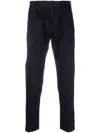 Department Five Dart-detailing Buttoned Chinos In Blue
