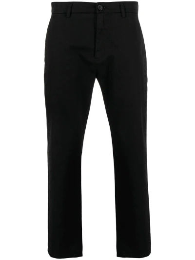 Department Five Prince Gabardine Stretch Chino Trousers In Black