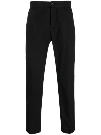 Department Five Prince Popeline Stretch Chino Trousers In Black