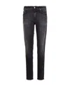 Department Five Distressed-effect Slim-leg Jeans In Black