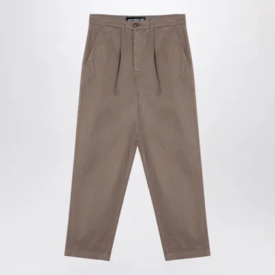 Department Five Dove-coloured Cotton Trousers In Multi