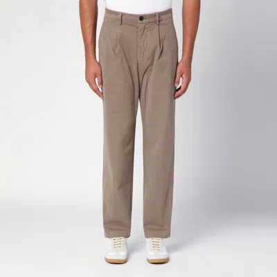 Department Five Dove-coloured Cotton Trousers In Beige