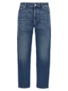 Department Five Straight Leg Stonewashed Denim Jeans With Classic Fit In Blue