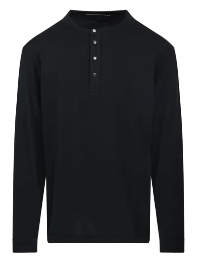 Department Five Henley T-shirt In Black