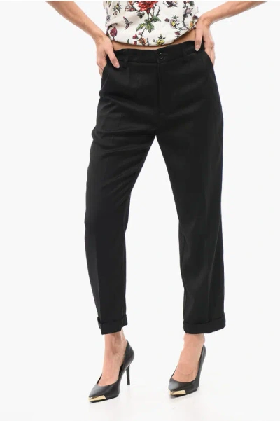 Department 5 High Waist Twill Virgin Wool Blend Volt Pants
