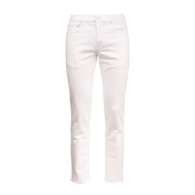 Department Five Department 5 Man Denim Pants White Size 32 Cotton