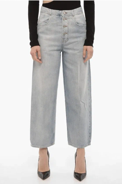 Department 5 Light Wash Margie Cropped Jeans 22cm In Grey