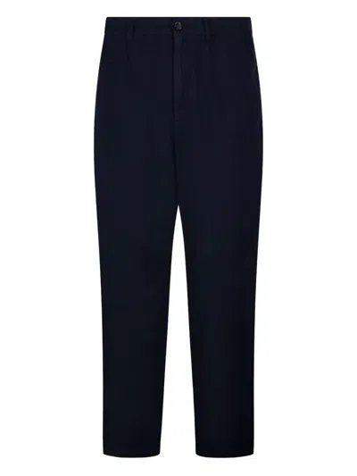 Department 5 Linen-blend Trousers In Blue