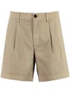 Department Five Logo-patch Bermuda Shorts In Neutrals