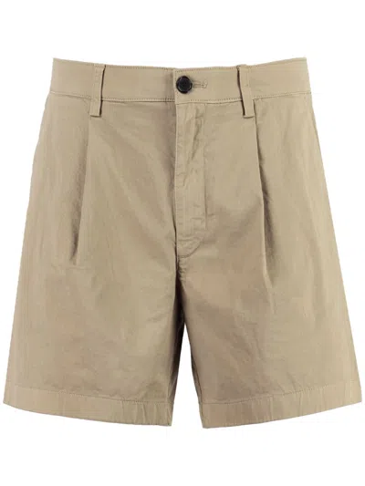 Department Five Logo-patch Bermuda Shorts In Neutrals