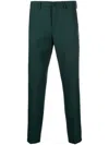 Department Five Logo-patch Tailored Trousers In Green