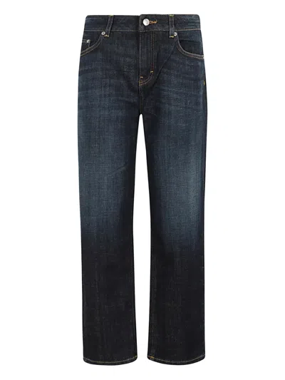 Department 5 Logo-patch Trousers In Blue