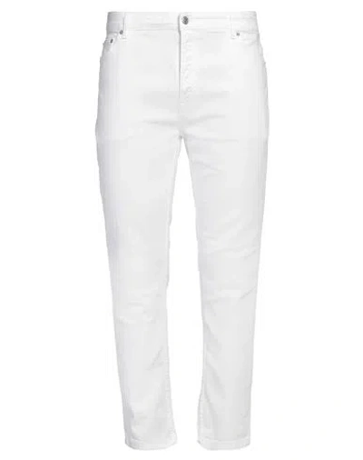 Department 5 Man Jeans White Size 35 Cotton, Rubber