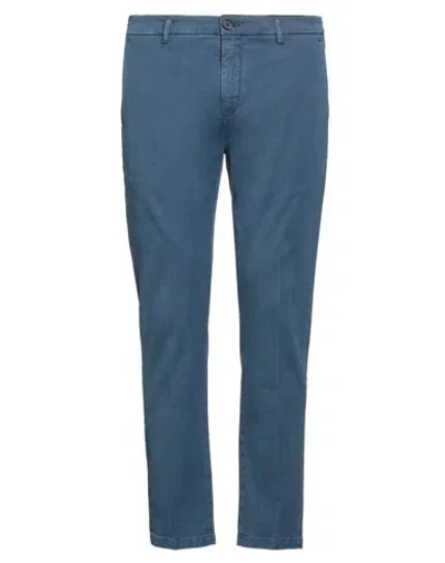 Department 5 Man Pants Blue Size 33 Cotton, Elastane