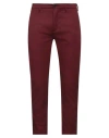 Department Five Department 5 Man Pants Burgundy Size 31 Cotton, Elastane In Red